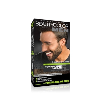 Castanho Claro - Tonalizante Gel s/ Amônia Beautycolor Men