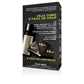 Castanho Claro - Tonalizante Gel s/ Amônia Beautycolor Men