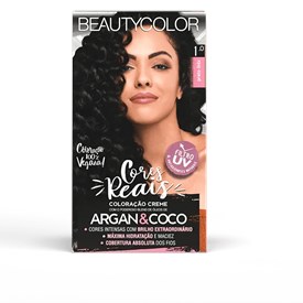 Coloração BeautyColor Permanente Kit - 1.0 Preto Ônix