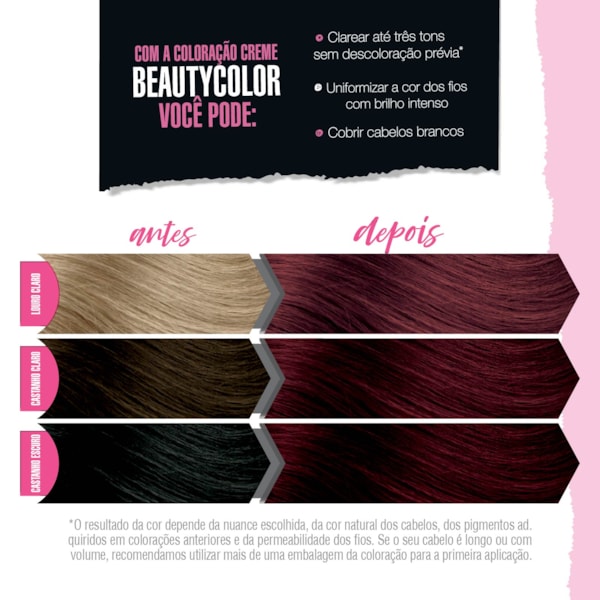 Coloração BeautyColor Permanente Kit - 4.66 Vermelho Profundo-751d9a33-cde0-4559-a962-57645987b855