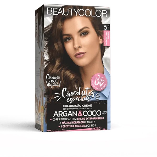 Coloração BeautyColor Permanente Kit - 5.3 Castanho Claro Dourado-f88fb1e0-ccb7-4fdc-a788-8ff2fc53629c