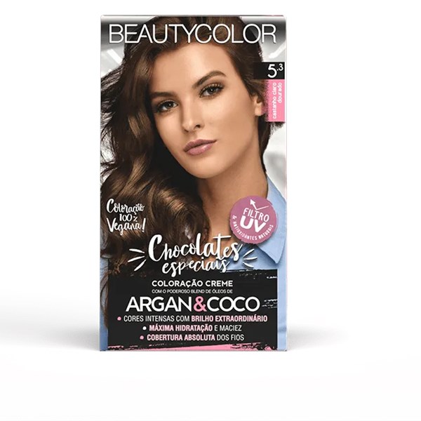 Coloração BeautyColor Permanente Kit - 5.3 Castanho Claro Dourado-8fc72537-5eef-4d9f-a52b-e00d0675121b