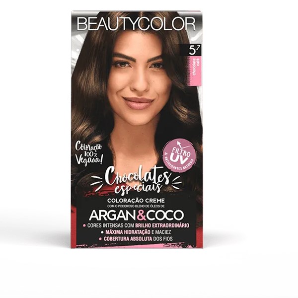 Coloração BeautyColor Permanente Kit - 5.7 Chocolate Café-76aa2533-1a67-4467-b5f5-a338134dafe7