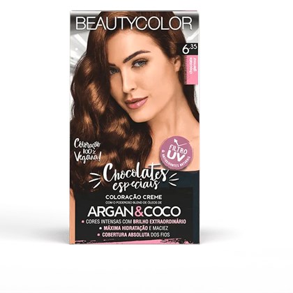 Coloração BeautyColor Permanente Kit - 6.35 Chocolate Glamour