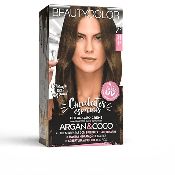Coloração BeautyColor Permanente Kit - 7.7 Chocolate Dourado-744bb844-8b73-4acc-b0da-48d65d8660eb