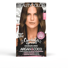 Coloração BeautyColor Permanente Kit - 7.7 Chocolate Dourado