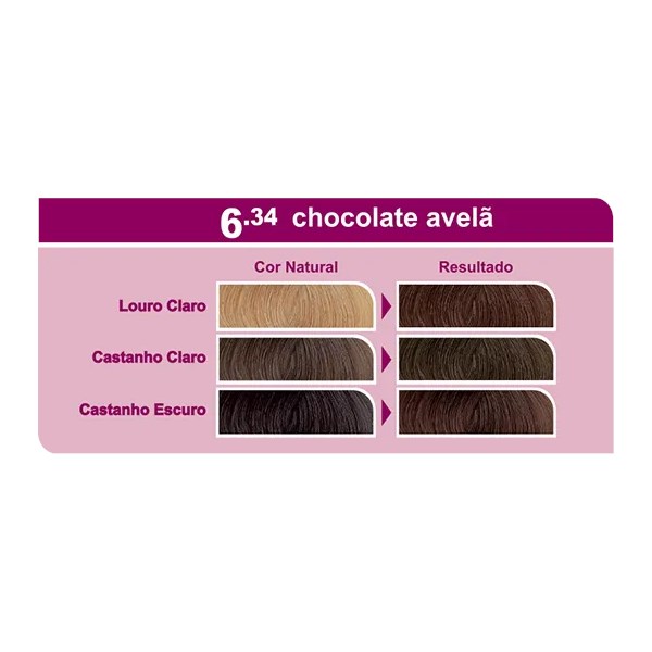 Coloração Bela&Cor Sem Amônia Kit - 6.34 Chocolate Avelã-fa32c876-2ebe-45ba-8a6c-eb4e469348df