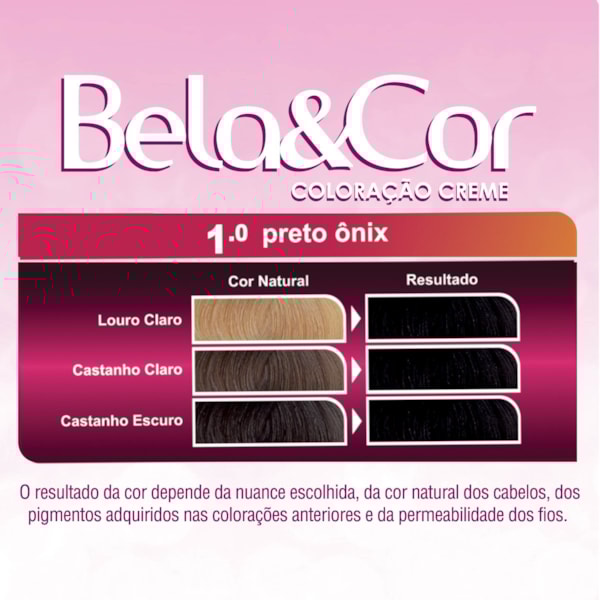 Coloração Bela&Cor - 1.0 Preto Ônix-62a85295-960c-40d2-9aac-1b9c84ae5c1f