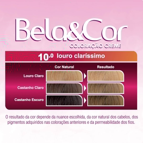 Coloração Bela&Cor - 10.0 Louro Claríssimo-90dfbf50-7e05-4f1b-b24b-beea71b63a62