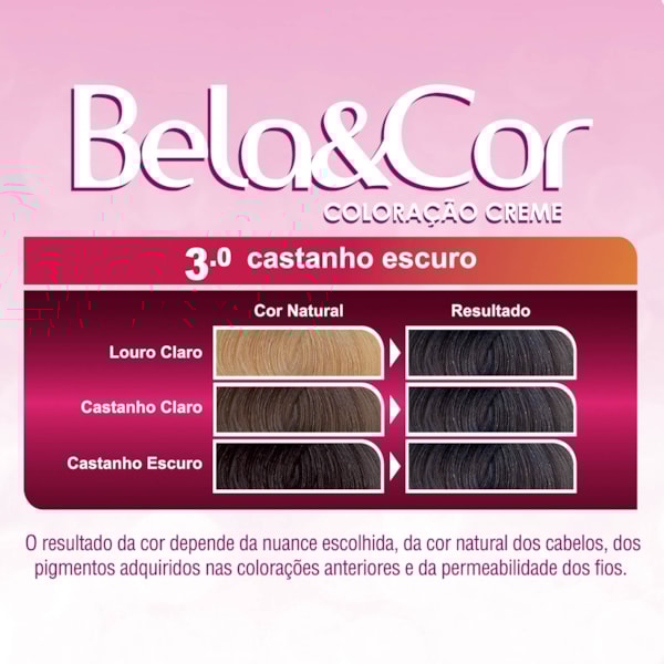 Coloração Bela&Cor - 3.0 Castanho Escuro-08bdda2b-9781-42fb-a051-f85d10006277