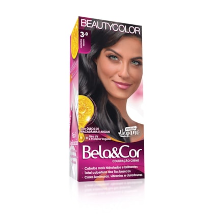 Coloração Bela&Cor - 3.0 Castanho Escuro