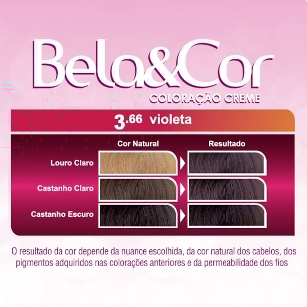 Coloração Bela&Cor - 3.66 Violeta-957c3952-4187-4b74-862e-4c8a0fa3061c