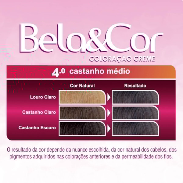 Coloração Bela&Cor - 4.0 Castanho Médio-1a52c660-63bc-4699-a4f3-b07d0a6929a8