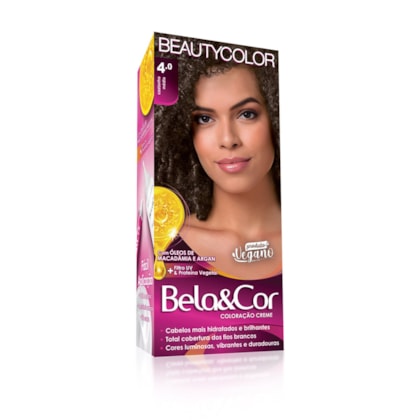 Coloração Bela&Cor - 4.0 Castanho Médio
