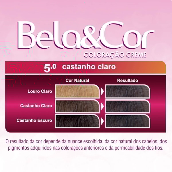 Coloração Bela&Cor - 5.0 Castanho Claro-a0c06d20-682b-4b5e-b999-dd6efb8bb9d5