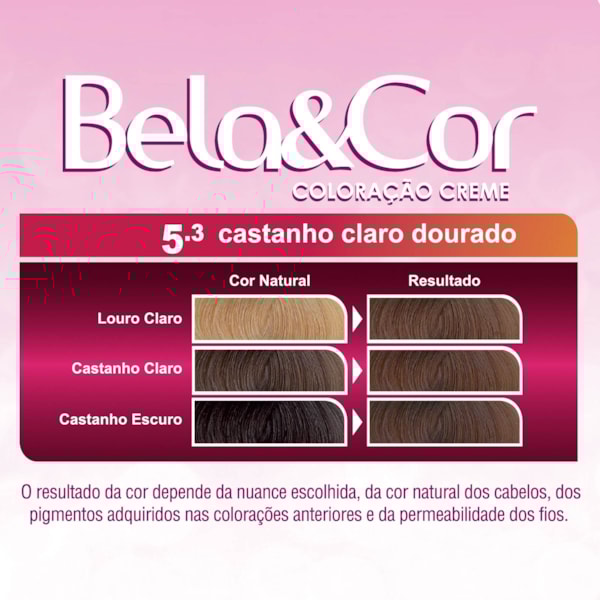 Coloração Bela&Cor - 5.3 Castanho Claro Dourado-23421c5c-ae92-43a0-8f60-940a561411d3