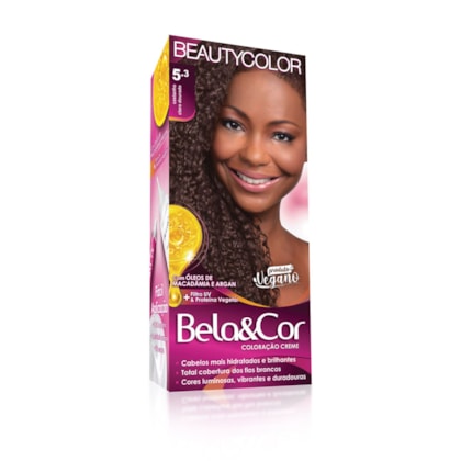 Coloração Bela&Cor - 5.3 Castanho Claro Dourado