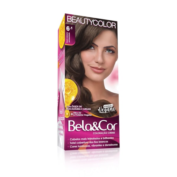 Coloração Bela&Cor - 6.1 Louro Escuro Acinzentado-aa429b30-b852-4a3f-b574-916a2af3df81