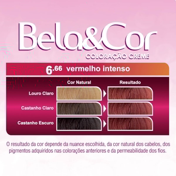Coloração Bela&Cor - 6.66 Vermelho Intenso-71476891-2aa4-4958-ae06-3e3054edef93