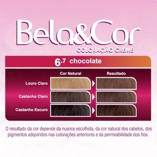 Coloração Bela&Cor - 6.7 Chocolate-9be4b9be-d5be-442e-8925-014c8eb4d3a3