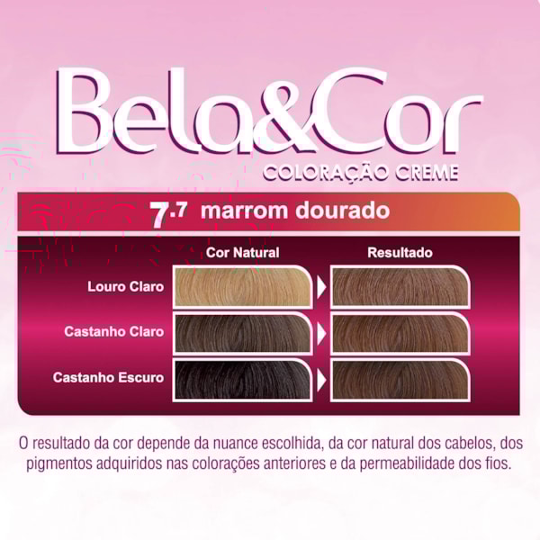 Coloração Bela&Cor - 7.7 Marrom Dourado-c998379a-bdf6-4e4d-81b5-f71d3cb2472d