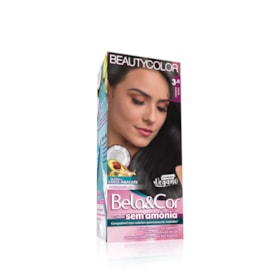 Coloração Bela&Cor Sem Amônia - 3.0 Castanho Escuro