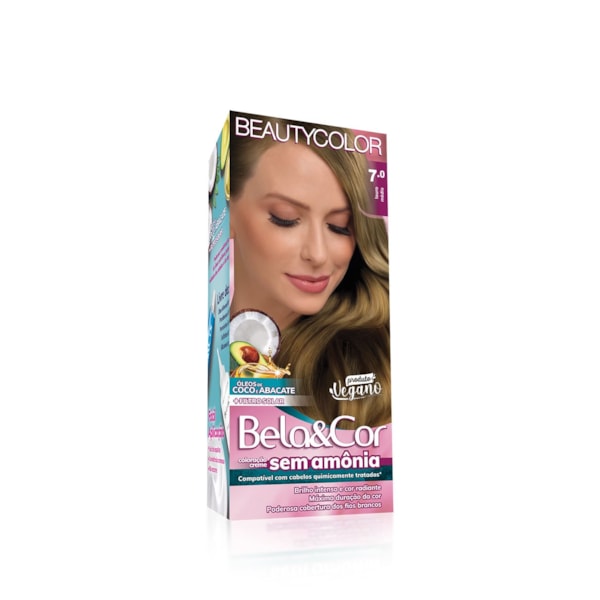 Coloração Bela&Cor Sem Amônia - 7.0 Louro Médio-4b0e2900-581a-40c9-944a-065f38cb9b68