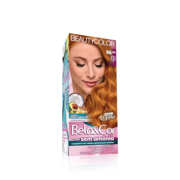 Coloração Bela&Cor Sem Amônia - 96.44 Ruivo Natural Claro-6923f49c-e2b3-448a-a148-be58abe632ae
