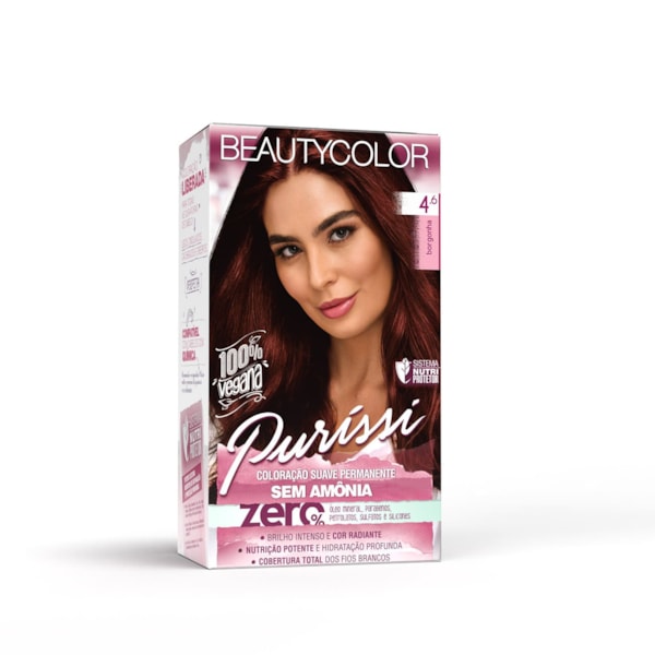 Coloração Kit BEAUTYCOLOR Puríssi Sem Amônia - 4.6 Borgonha-5664df40-5679-45b4-8976-dc2fb823a5ad
