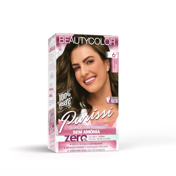 Coloração Kit BEAUTYCOLOR Puríssi Sem Amônia - 6.7 Chocolate Suíço-f403facc-f3b6-4e11-91f6-110548aa36fa