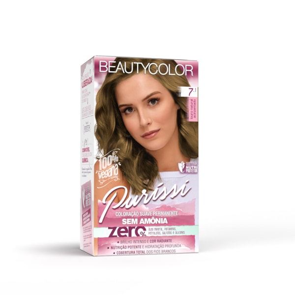 Coloração Kit BEAUTYCOLOR Puríssi Sem Amônia - 7.1 Louro Natural Acinzentado-d58b4f57-6a74-4379-977b-3face76adbad