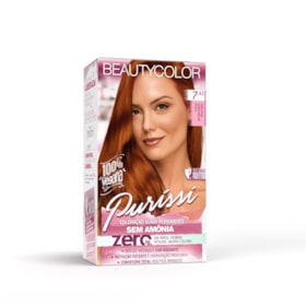Coloração Kit BEAUTYCOLOR Puríssi Sem Amônia - 7.43 Ruivo Acobreado Dourado