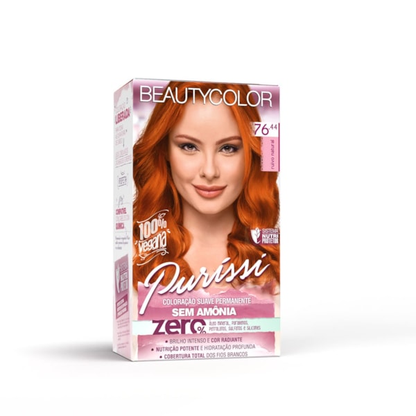 Coloração Kit BEAUTYCOLOR Puríssi Sem Amônia - 76.44 Ruivo Natural-d0312ead-ce86-4fb5-b8e7-338430e6a991