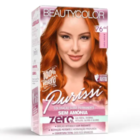 Coloração Suave Permanente Sem Amônia Puríssi Kit - 76.44 RUIVO NATURAL