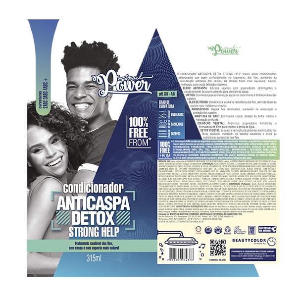 Condicionador Anticaspa Detox Strong Help Soul Power - 315ml-352fee01-0e60-4739-8c26-b374fd52548f