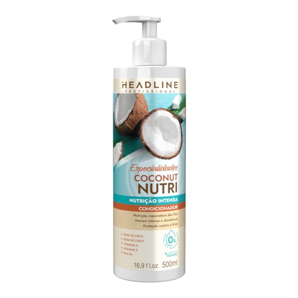 Condicionador Coconut Nutri - Nutre e Deixa os Fios Macios - HEADLINE Especialidades - 500ml-0895eb3c-5e77-448c-9611-7bea0b22e397