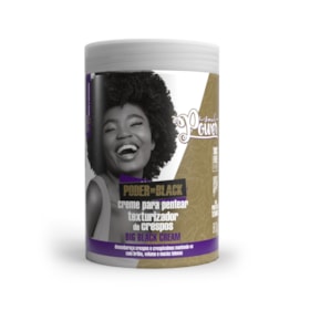 Creme para Pentear Big Black Cream Soul Power - Dá Brilho, Volume e Maciez para Crespos - 800g