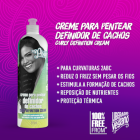 Creme para Pentear Curly Definition Cream Soul Power - Define e Reduz o Frizz - 315ml