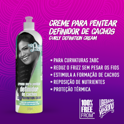 Creme para Pentear Curly Definition Cream Soul Power - Define e Reduz o Frizz - 315ml
