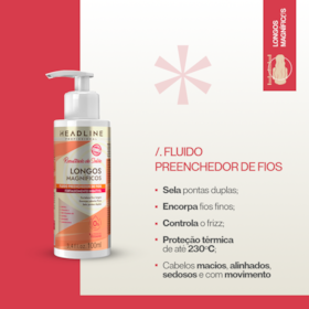 Fluido Preenchedor Longos Magníficos, Encorpa e Alinha os Fios - HEADLINE - 100ml