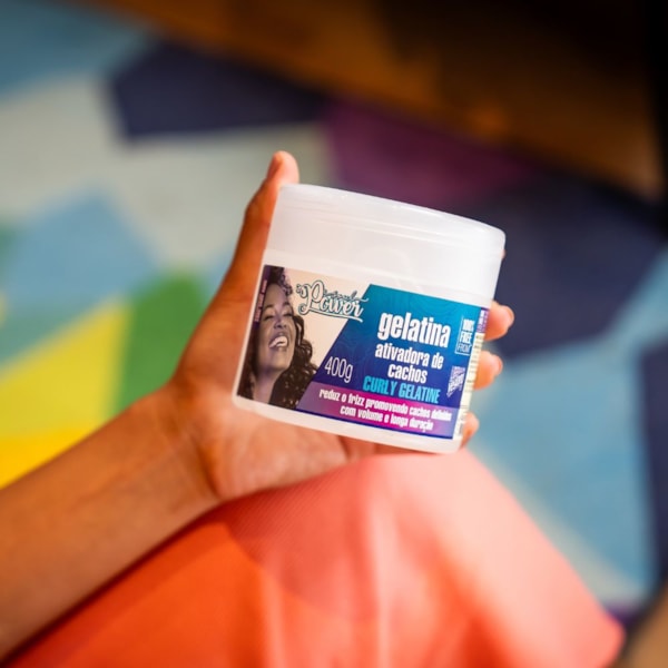 Gelatina Ativadora de Cachos Curly Gelatine Soul Power - Mantém a Finalização por Mais Tempo - 400g-51e87c5a-ca82-4a64-9d68-45c5ede3a934