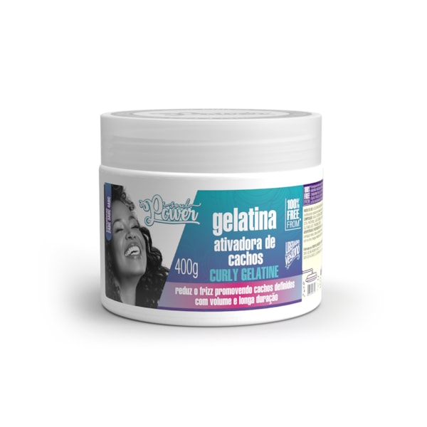 Gelatina Ativadora de Cachos Curly Gelatine Soul Power - Mantém a Finalização por Mais Tempo - 400g-d71d95eb-3c72-4fe6-a453-fd149338dba5