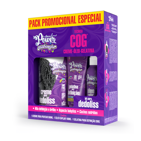 Kit Dedoliss Texturizações Soul Power - Finalização COG, Alta Definição e Efeito Babyliss-cabc05bd-150c-46b2-9cee-52aaa4e6d453