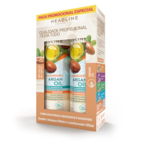 Kit Shampoo E Condicionador Argan Oil Especialidades Headline 500ml