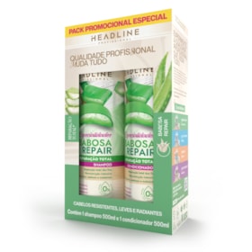 Kit Shampoo E Condicionador Babosa Repair Especialidades Headline 500ml