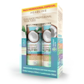 Kit Shampoo e Condicionador Coconut Nutri - Nutrição Intensa - HEADLINE Especialidades - 500ml