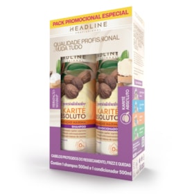 Kit Shampoo e Condicionador Karité - Hidratação Máxima - HEADLINE Especialidades - 500ml