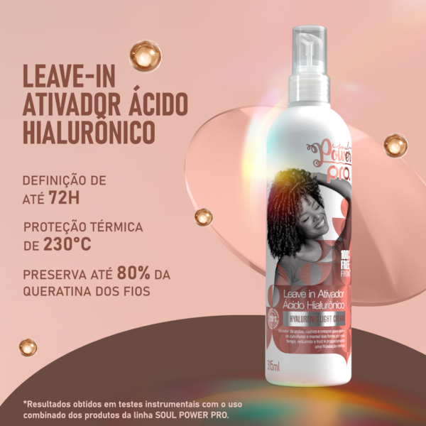 Leave In Ativador Ácido Hialurônico Soul Power PRO - Ativa os Cachos e Define sem Pesar  -  315ml-71b8238e-54c6-41b8-a2a2-c7656d09b0be