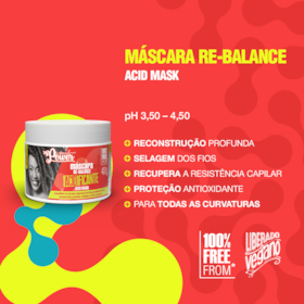 Máscara Acidificante Soul Power - Reconstrução, Brilho e Proteção - 400g