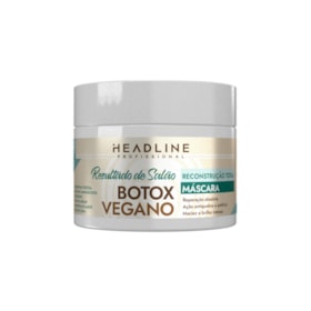 Máscara Botox Vegano - Reconstrução Total, Recupera e Reduz a Quebra - HEADLINE Resultado de Salão - 300g